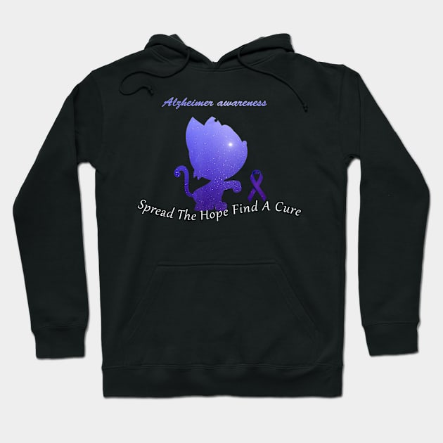 Alzheimer Awareness Spread The Hope Find A Cure Gift Hoodie by thuylinh8